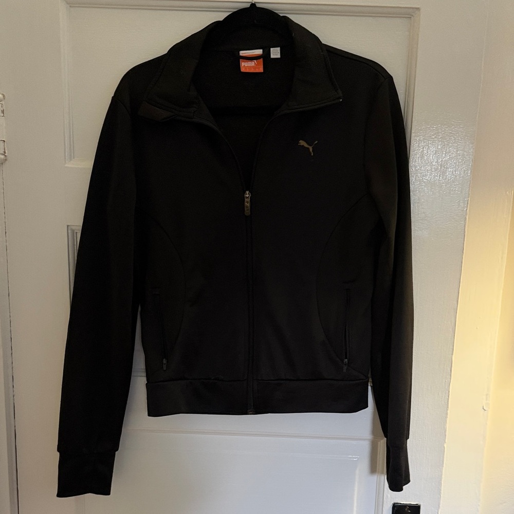 Puma Black Full-Zip Jacket vintage